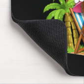 Trocal Faultier Palme Baum Strand Sommerurlaub Mousepad (Ecke)
