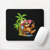 Trocal Faultier Palme Baum Strand Sommerurlaub Mousepad (Mit Mouse)
