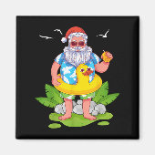 Trocal Summer Funny Hawaiian Santa Claus Christmas Magnet (Vorne)