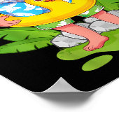 Trocal Summer Funny Hawaiian Santa Claus Christmas Poster (Ecke)