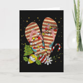 Trocal Xmas Summer Vacation Flip Flops Christmas I Karte (Vorderseite)