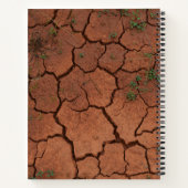 trocken, gebrochen notizblock (Rückseite)