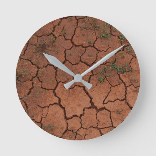 trocken, gebrochen runde wanduhr (Vorderseite)