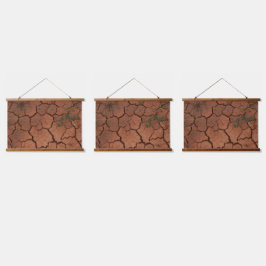 trocken, gebrochen wandteppich mit holzrahmen