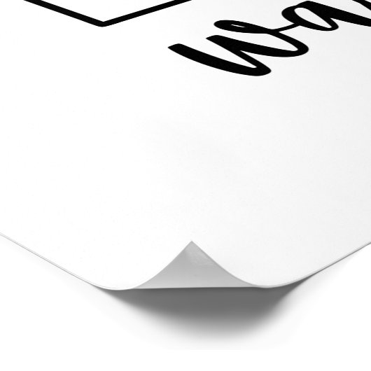 Trocken gezogene Wiederholpostken waschen Poster (Ecke)