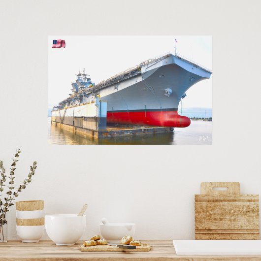 TROCKEN SIE DOCK! - US-Marineschiffe Poster (Küche)