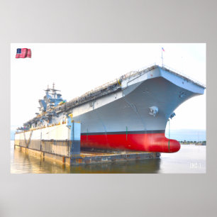 TROCKEN SIE DOCK! - US-Marineschiffe Poster