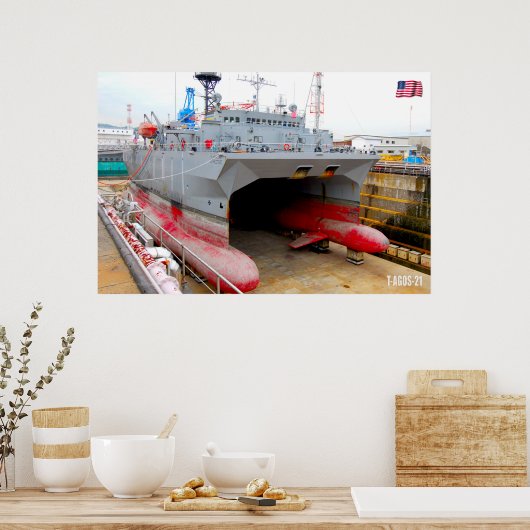 TROCKEN SIE DOCK! - US-Marineschiffe Poster (Küche)