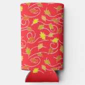 Trockenbraune Blätter rot Selters Dosenkühler (Rückseite)