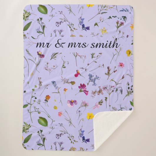 Trockendecke aus gepressten Blume Sherpadecke (Vorderseite)