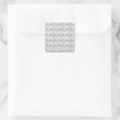 Trockendesign Fünfzehn Quadratischer Aufkleber (Tasche)