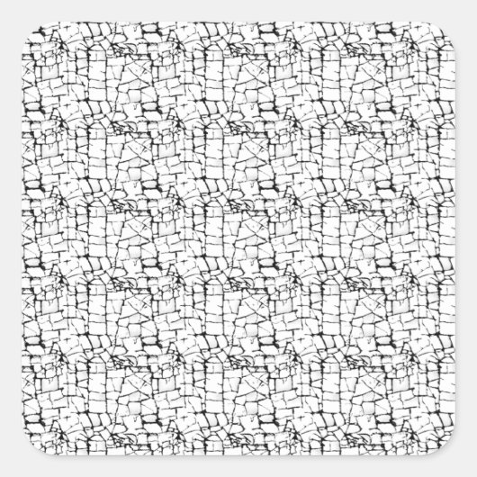 Trockendesign Fünfzehn Quadratischer Aufkleber (Vorderseite)