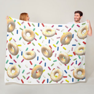 Trockene Donuts und Sprinklen Fleecedecke