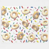 Trockene Donuts und Sprinklen Fleecedecke (Vorderseite (Horizontal))