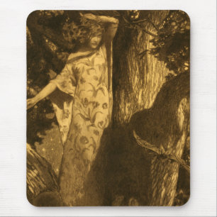 Trockene Frau So heimgesucht Eule & Fledermaus Nac Mousepad