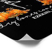 Trockene Knochen werden lebendig Halloween-Skelett Poster (Ecke)