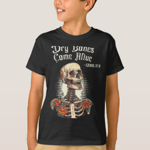 Trockene Knochen werden lebendig Skelett Blumen ch T-Shirt