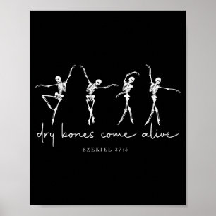 Trockene Knochen werden zum Tanzen lebendig Ballet Poster