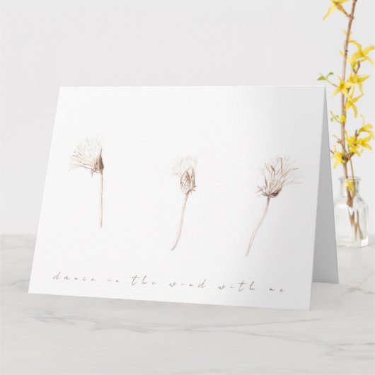 Trockene Lüsternfarbe zeichnend Grußkarte Karte (Gelbe Blume)