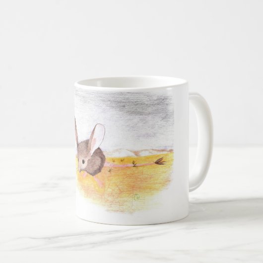 "trockene Maus" Kaffeetasse (VorderseiteRechts)
