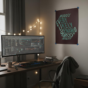 Trockene Motivation Modellierte Realität Tiefe Poster