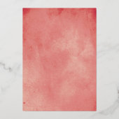 Trockene Palmen, Pampas-Gras Rosa Hochzeitsgold Ro Folieneinladung (Rückseite)