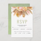 Trockene Palmen, Pampas-Gras-Salbei-Hochzeit RSVP (Vorne/Hinten)