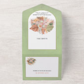 Trockene Palmen und Pampasgras All In One Einladung (Außenbereich)