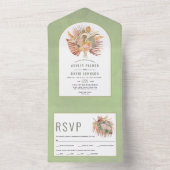 Trockene Palmen und Pampasgras All In One Einladung (Innen Boden)