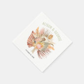 Trockene Palmen und Pampasgras Serviette (Ecke)