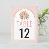 Trockene Palmen und Pampasgras, weiche rosa Hochze (Stehend Vorderseite)