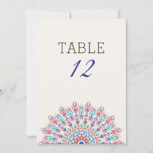 Trockene Pampasgras-Mandala-Hochzeitstisch-Nummer Einladung