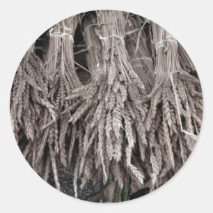Trockene Pflanze zum Dekorieren Runder Aufkleber