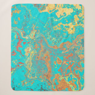 Trockene Pinselmalerei Marmorgold-Kunstwerk. Abstr Sherpadecke