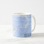 Trockene Tortugas Karte Kaffeetasse (VorderseiteRechts)