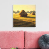Trockene Weizen gestapelt großen Canvas Print-Baue Leinwanddruck (Insitu (Wohnzimmer))