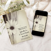 Trockene Weizen- und Daisy-Farm-Hochzeit Sichern S Save The Date