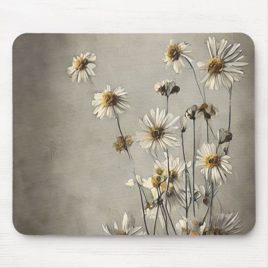Trockene Wildblume Daisies Mousepad (Vorne)