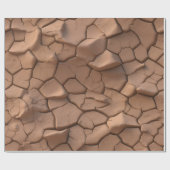 Trockene Wüstenrisse und Muster Geschenkpapier (Flach)