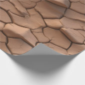 Trockene Wüstenrisse und Muster Geschenkpapier (Ecke)