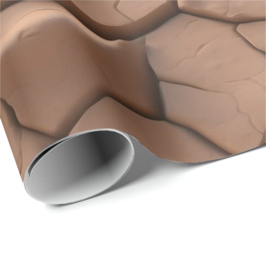 Trockene Wüstenrisse und Muster Geschenkpapier (Rolleneckpunkt)