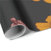 Trockeneiche Blätter und Eichen. Handgezogener nah Geschenkpapier (Rolleneckpunkt)