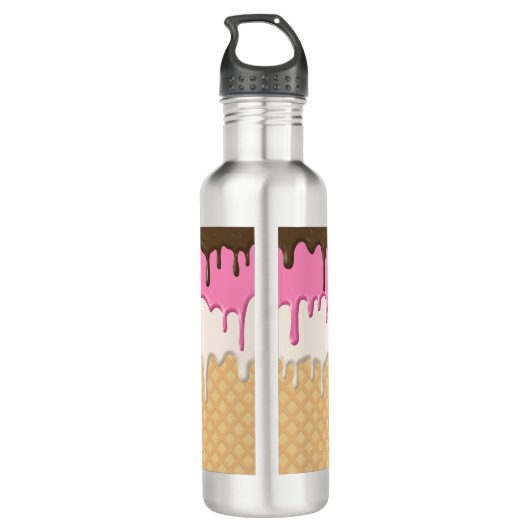 Trockeneis-Creme-Waffelkone Edelstahlflasche (Rückseite)