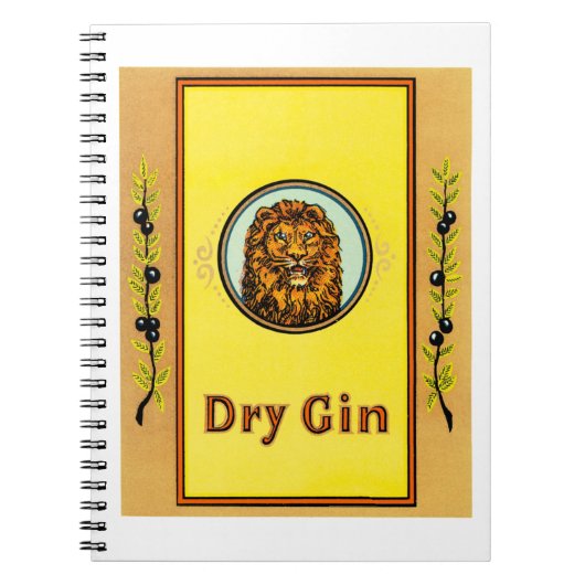 Trockener Gin Löwe Notizblock (Vorderseite)
