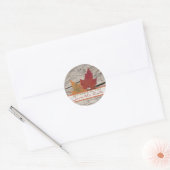 Trockener Herbstleaves 1,5" Save the Date Aufklebe Runder Aufkleber (Umschlag)