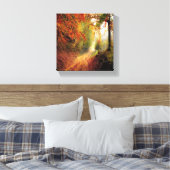 Trockenes Blätter Wald Foto Leinwanddruck (Insitu (Schlafzimmer))