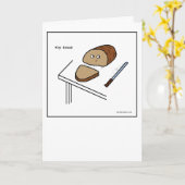 Trockenes Brot - Gruß-Karte Karte (Gelbe Blume)