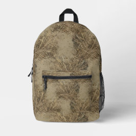 Trockenes Feld & Gestrüpp | Khaki-Präriejäger-Tarn Bedruckter Rucksack