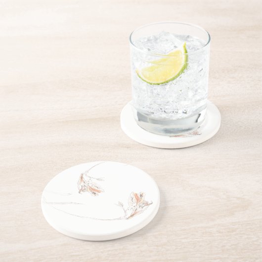 Trockenes Freesias 1 Getränkeuntersetzer (Seite)