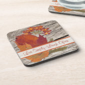 Trockenes Herbstleaves und Blume Untersetzer Set ( (Linke Seite)